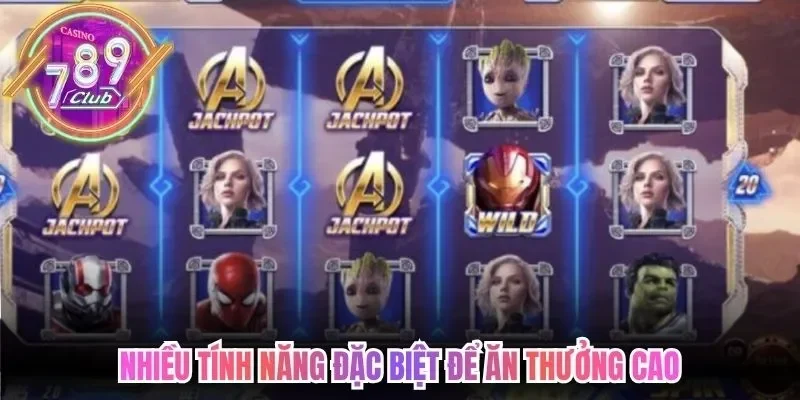 Nổ Hũ Avengers 789Club Bùng Nổ Cùng Anh Hùng Marvel 4 789club Nhiều tính năng đặc biệt để ăn thưởng cao