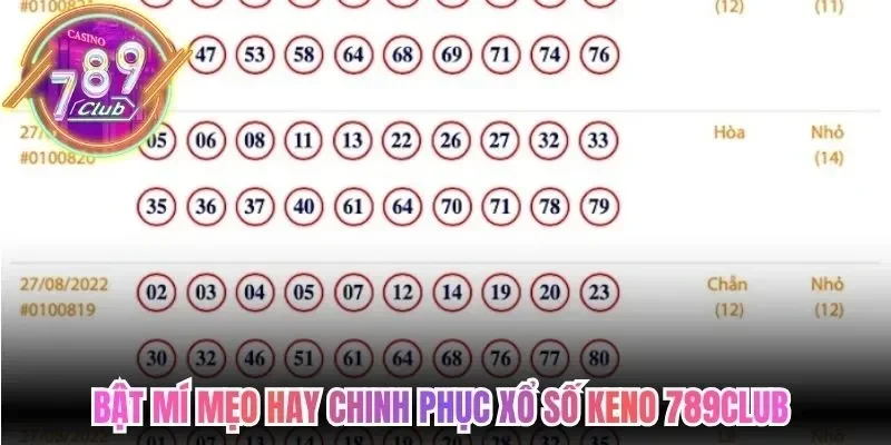 Xổ Số Keno 789Club - Hình Thức Quay Số Nhanh Hấp Dẫn 4 789club Bật mí mẹo hay chinh phục cách chơi xổ số Keno 789Club